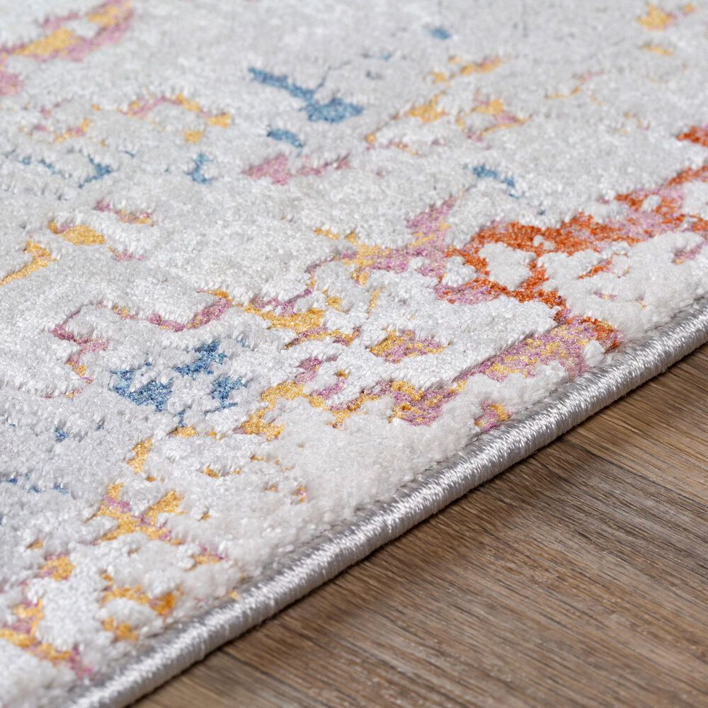 Surya Aisha 2&#39;7&quot; x 7&#39;7&quot; Charcoal, Light Gray, Lavender, Mustard, Gray, Off-White and Rust Runner, , large