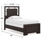 Ashley Covetown Twin Panel Bed in Dark Brown, , large