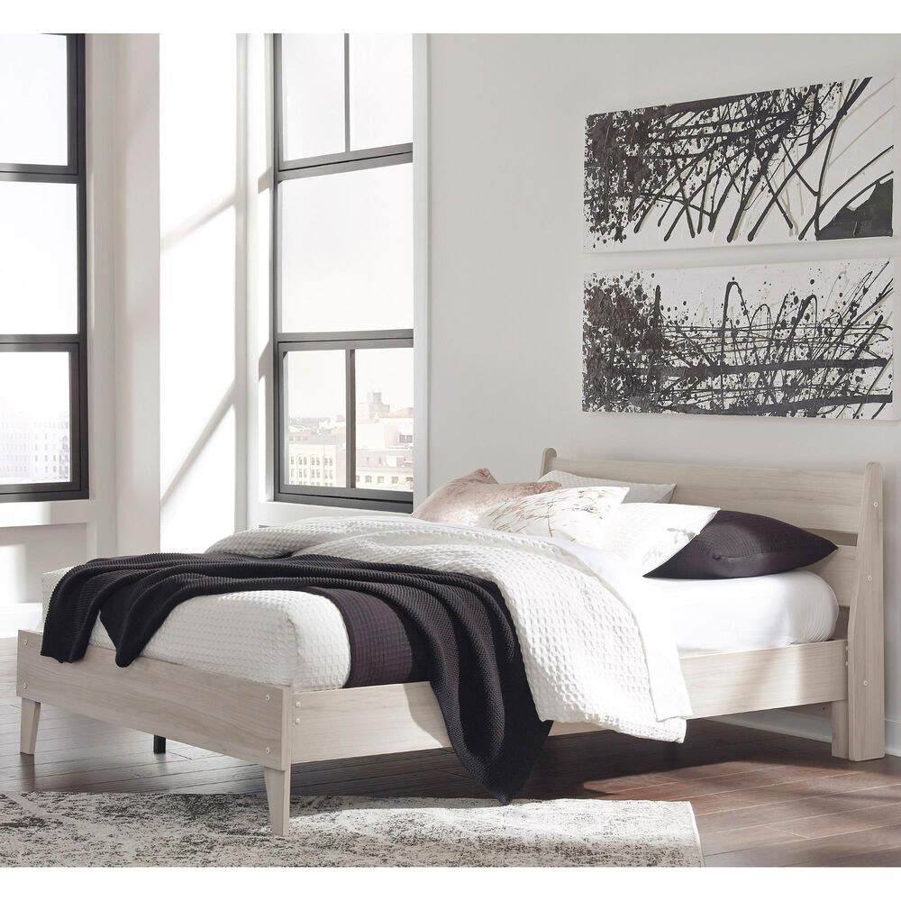 Ashley Socalle Queen Platform Bed in Light Natural, , large