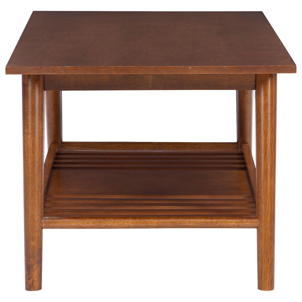 Linon Home Decor Charlotte Coffee Table in Warm Walnut, , large