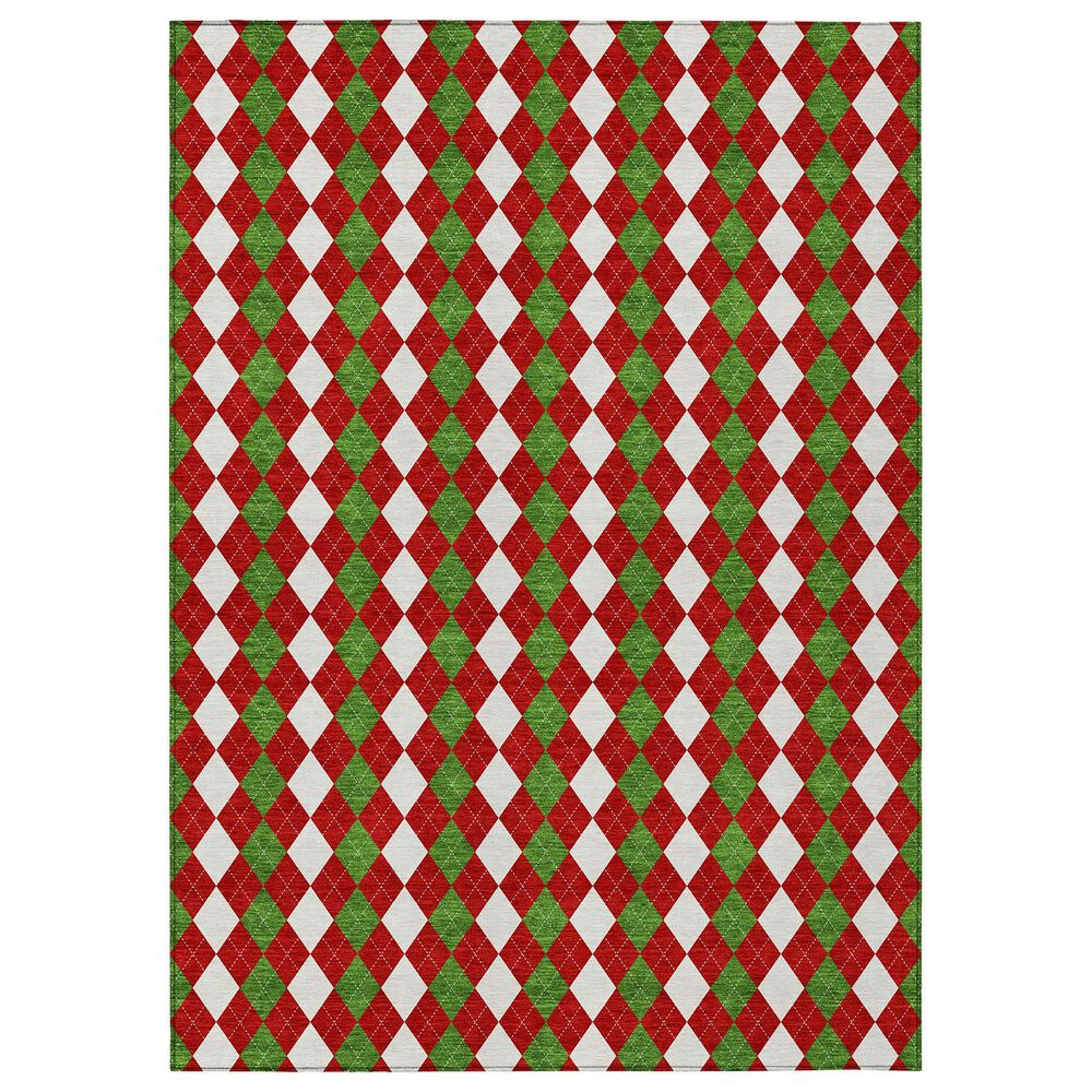 Dalyn Rug Company Wonderland WN20 5" x 7"6" Red Indoor/Outdoor Area Rug, , large