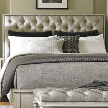 Lexington Furniture Oyster Bay Sage Harbor Queen Tufted Headboard in Cream, , large