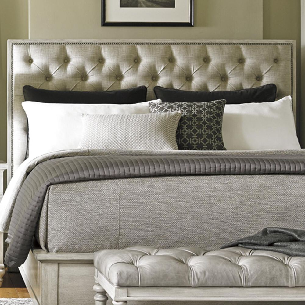 Lexington Furniture Oyster Bay Sage Harbor Queen Tufted Headboard in Cream, , large