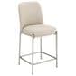 Urban Home Crossroads 2.0 Dion Counter Stool with Camel in Brushed Nickel, , large
