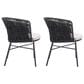 Zuo Modern Freycinet Outdoor Dining Chair with Black Back in Gray (Set of 2), , large