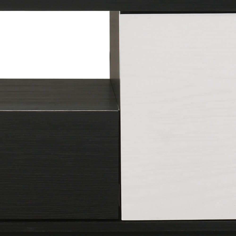 Everly Living Maya 60" TV Stand in Black and White, , large