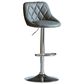 Mayberry Hill Melissa Adjustable Swivel Bar Stool with Grey Cushion in Chrome, , large
