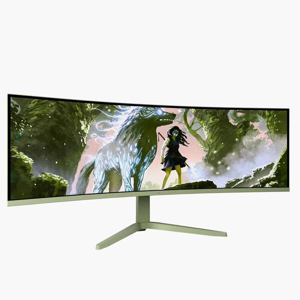 Arozzi 49" Curved VA 165Hz Ultrawide Gaming Monitor in Forest Green, , large