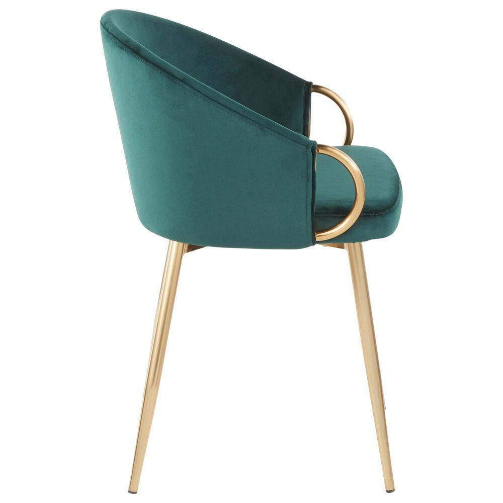 Lumisource Claire Chair in Emerald Green/Gold, , large