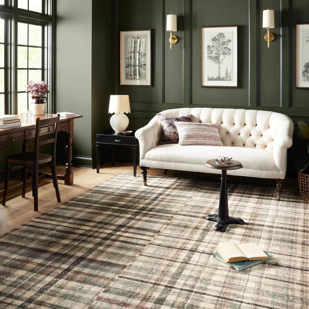 Chris Loves Julia x Loloi Humphrey 5&#39; x 7&#39;0&quot; Forest and Multicolor Area Rug, , large