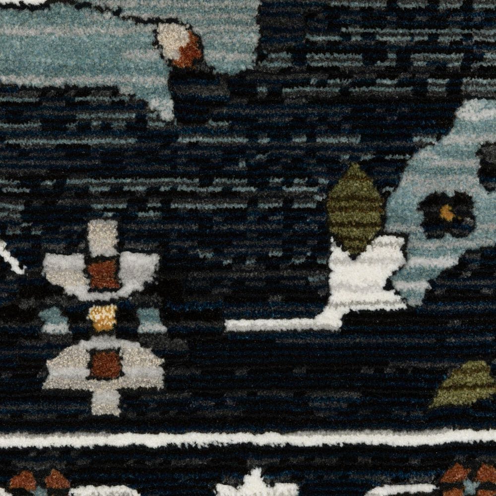 Oriental Weavers Keira Blue and Rust 7&#39;10&quot; x 10&#39;10&quot; Area Rug, , large