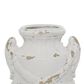 Maple and Jade 18" x 12" Farmhouse Amphora Vase in Distressed Ivory White, , large
