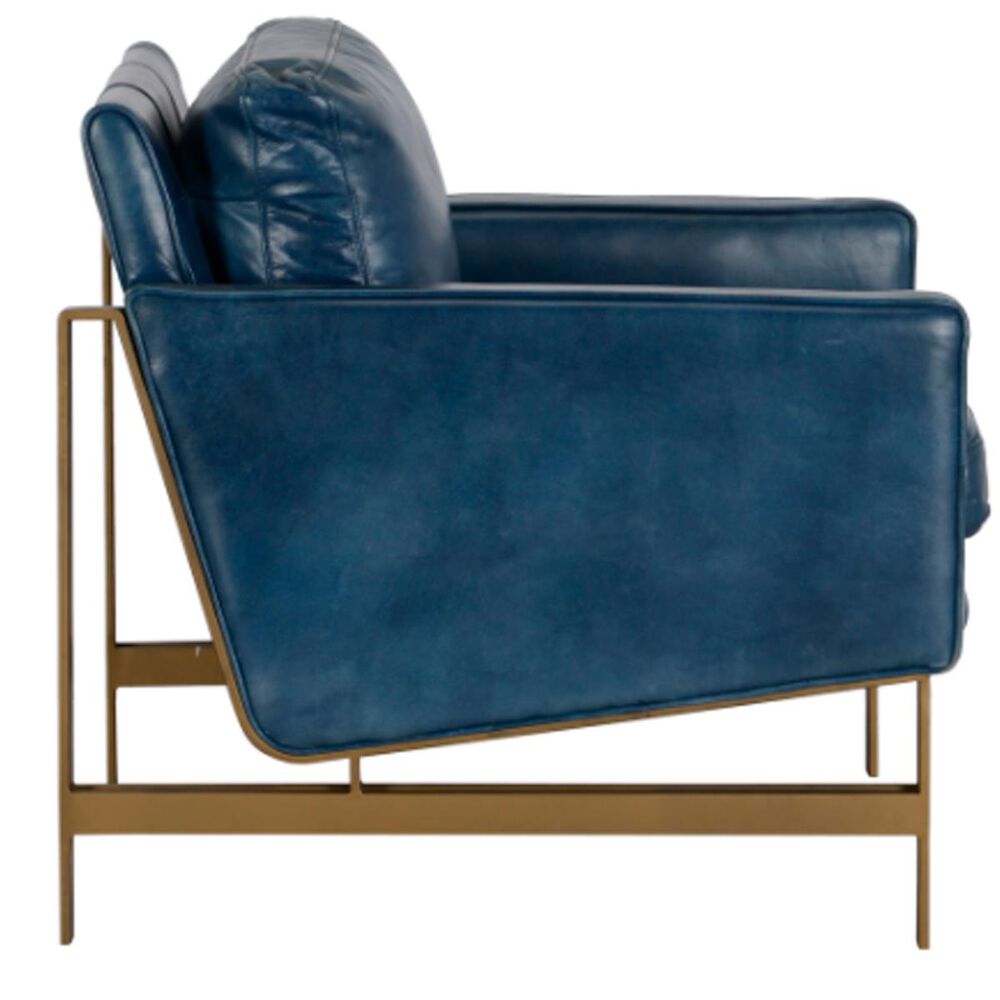 Classic Home Chazzie Leather Club Chair in Blue Shop NFM