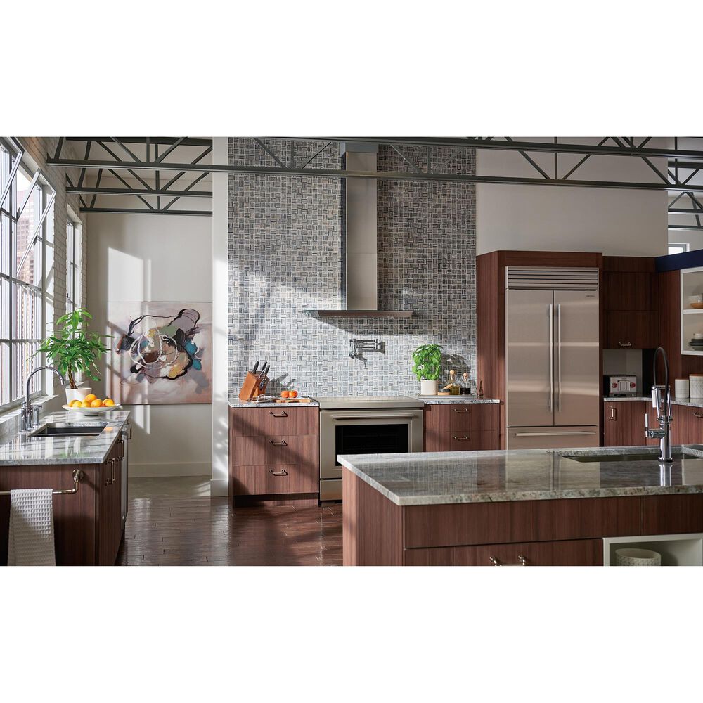 Sub Zero 20.5 Cu. Ft. Classic French Door Refrigerator with Pro Handle and Internal Dispenser in Stainless Steel, , large