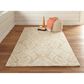 Feizy Belfort 5" x 8" Taupe and Ivory Area Rug, , large