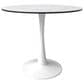 Leisuremod Leisuremod Bristol 35 round dining table White base with White Sintered stone Top, , large