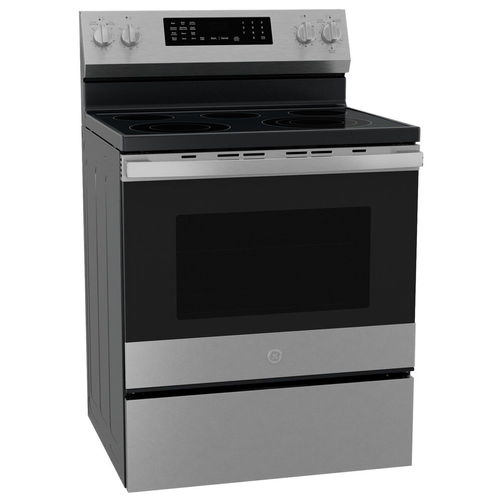 GE Profile 5.3 Cu. Ft. Smart Electric Range in Fingerprint Resistant Stainless, , large