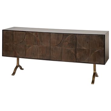 Mercana Xanti Sideboard in Dark Brown and Antiqued Gold, , large