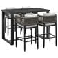 Blue River Felicia 5-Piece Patio Bar Set in Black, , large