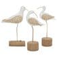 Maple and Jade 3-Piece Bird Decorative Sculpture Set in White and Tan, , large