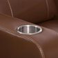 CorLiving Tucson Home Theater Power Recliner with Cup Holders in Brown, , large