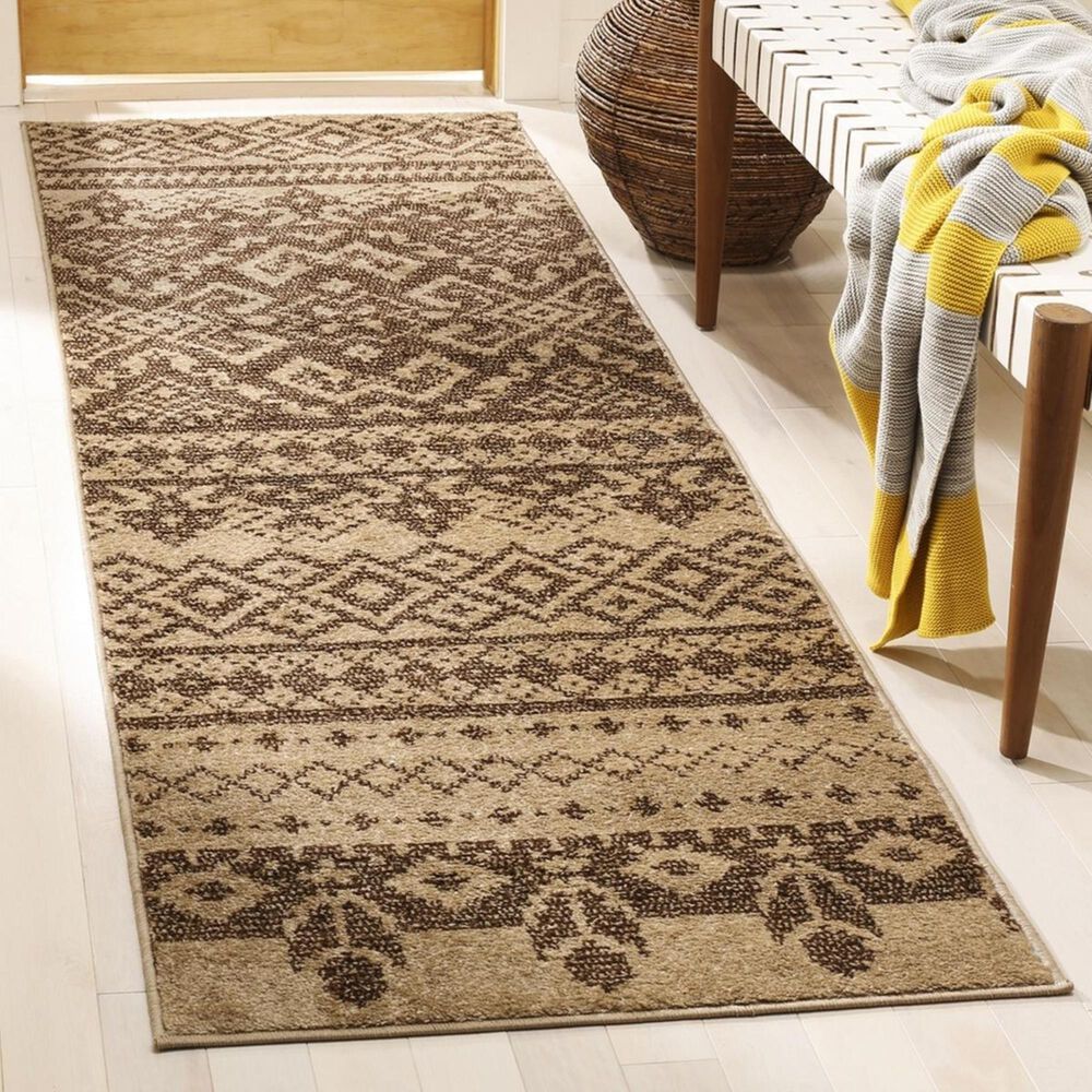 Safavieh Adirondack ADR107C 2"6" x 12" Camel and Chocolate Runner, , large