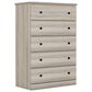 Lemoore Big Chester 5-Drawer Chest in Swidish Grey Elm, , large