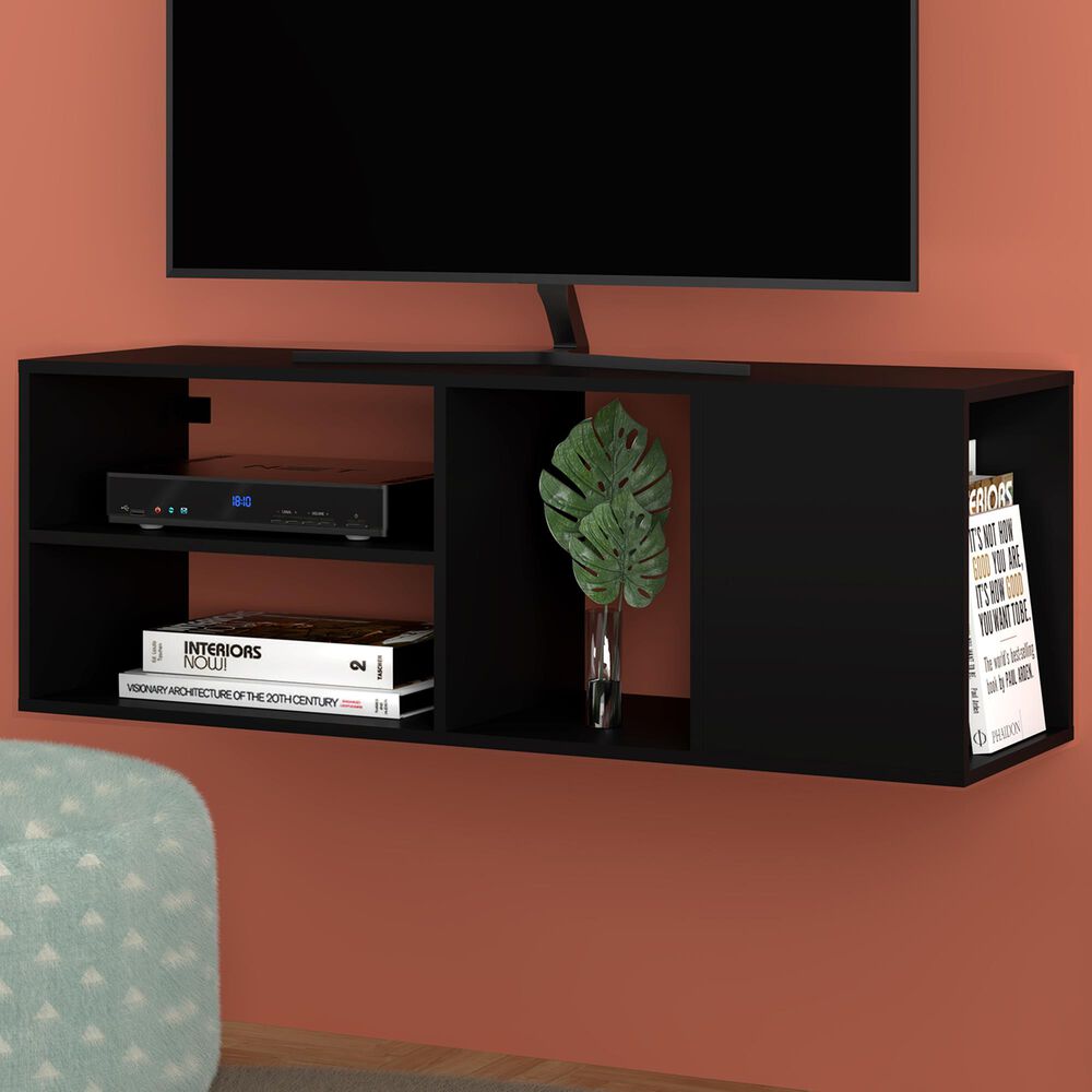 Dayton Minetta 46" Floating Entertainment Center in Black, , large