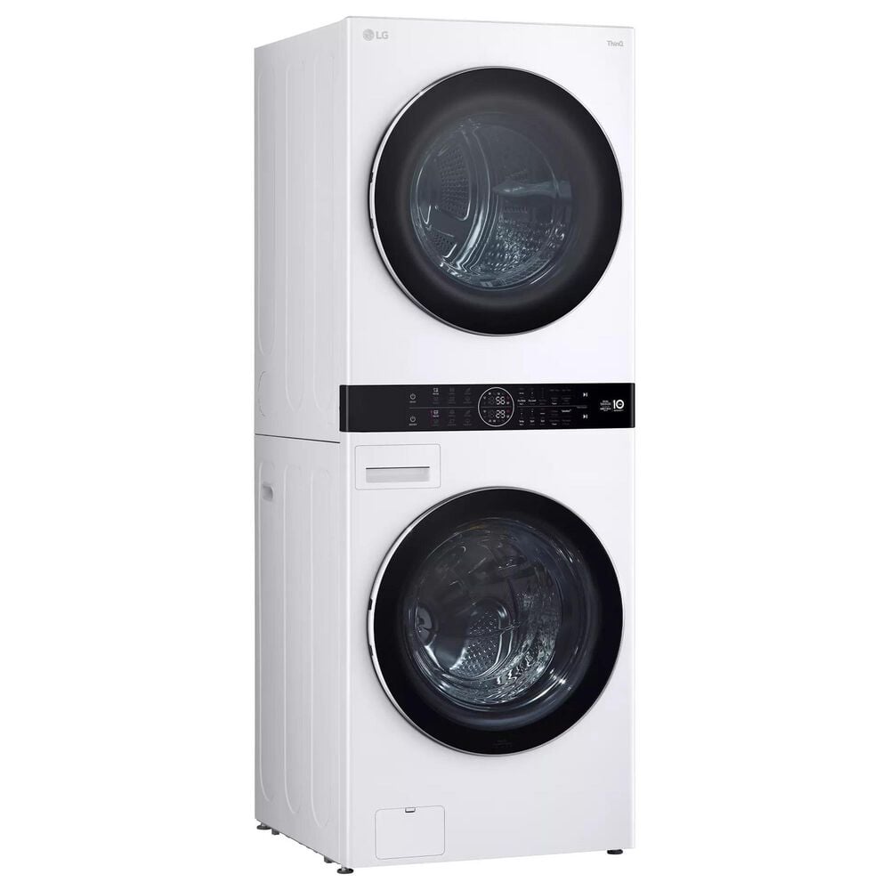 LG Single Unit WashTower with Center Control 5.0 cu. ft. Front Load Washer and 7.8 cu. ft. Electric Ventless Heat Pump Dryer in White, , large