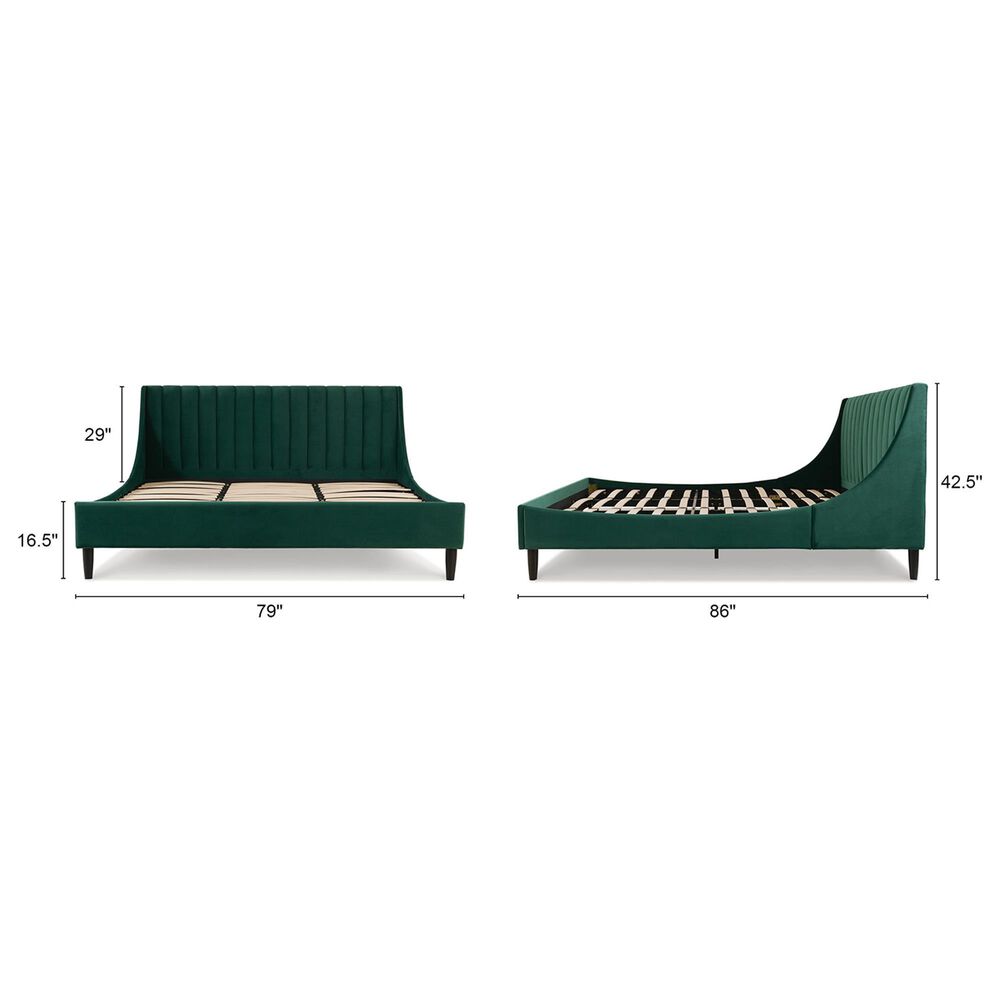 Jennifer Taylor Home Aspen King Platform Bed in Evergreen, , large