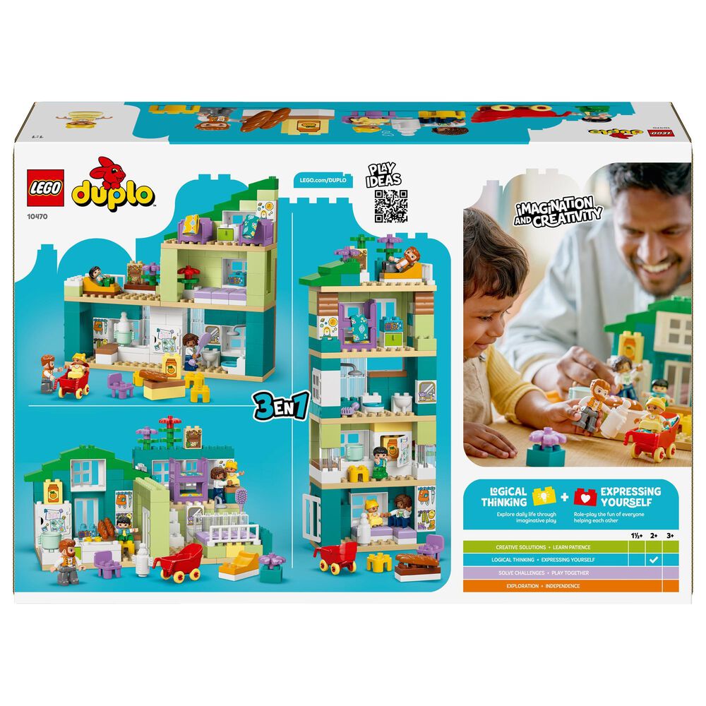 LEGO Duplo 3-In-1 Modern Family House with Figures Building Set, , large