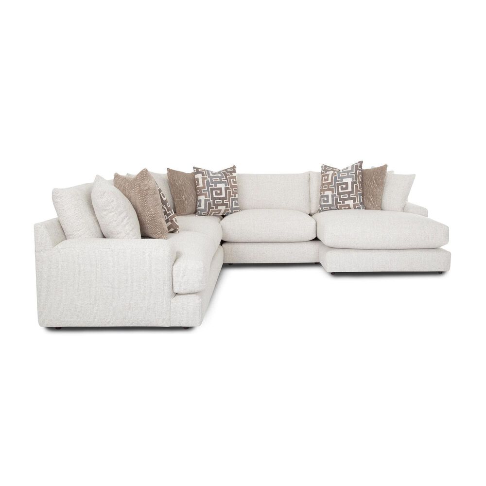 Moore Furniture Jude 3-Piece Sectional with Reversible Chaise in Natural, , large
