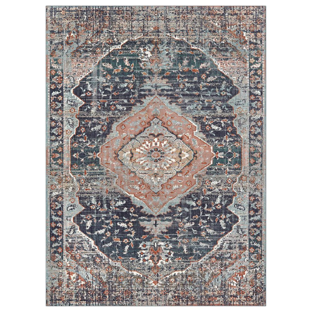 Karastan Soiree Solace 91965-50102 2" x 3" Indigo Area Rug, , large