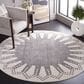 Safavieh Melody MEL106A 6"7" Round Ivory and Black Area Rug, , large