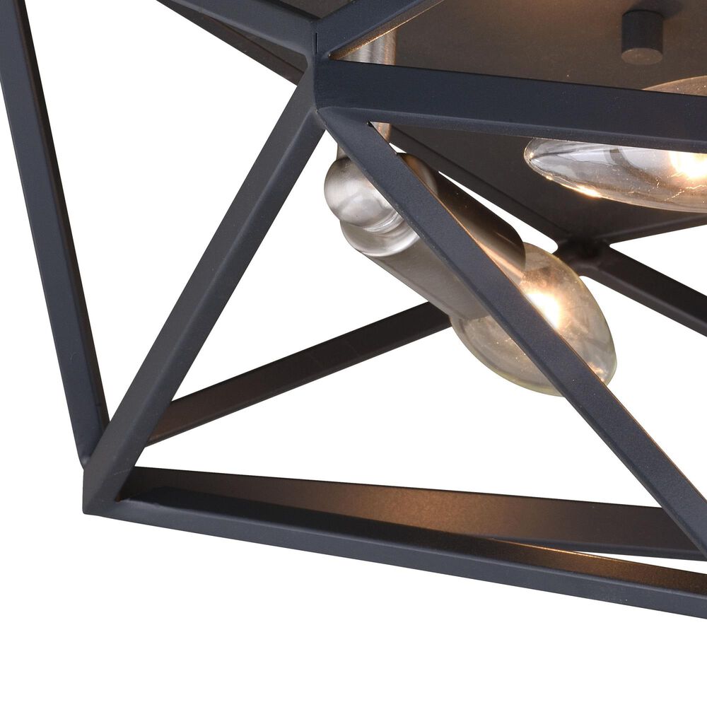 Vaxcel Hailey 3-Light Flush Mount in Black Graphite and Satin Nickel, , large