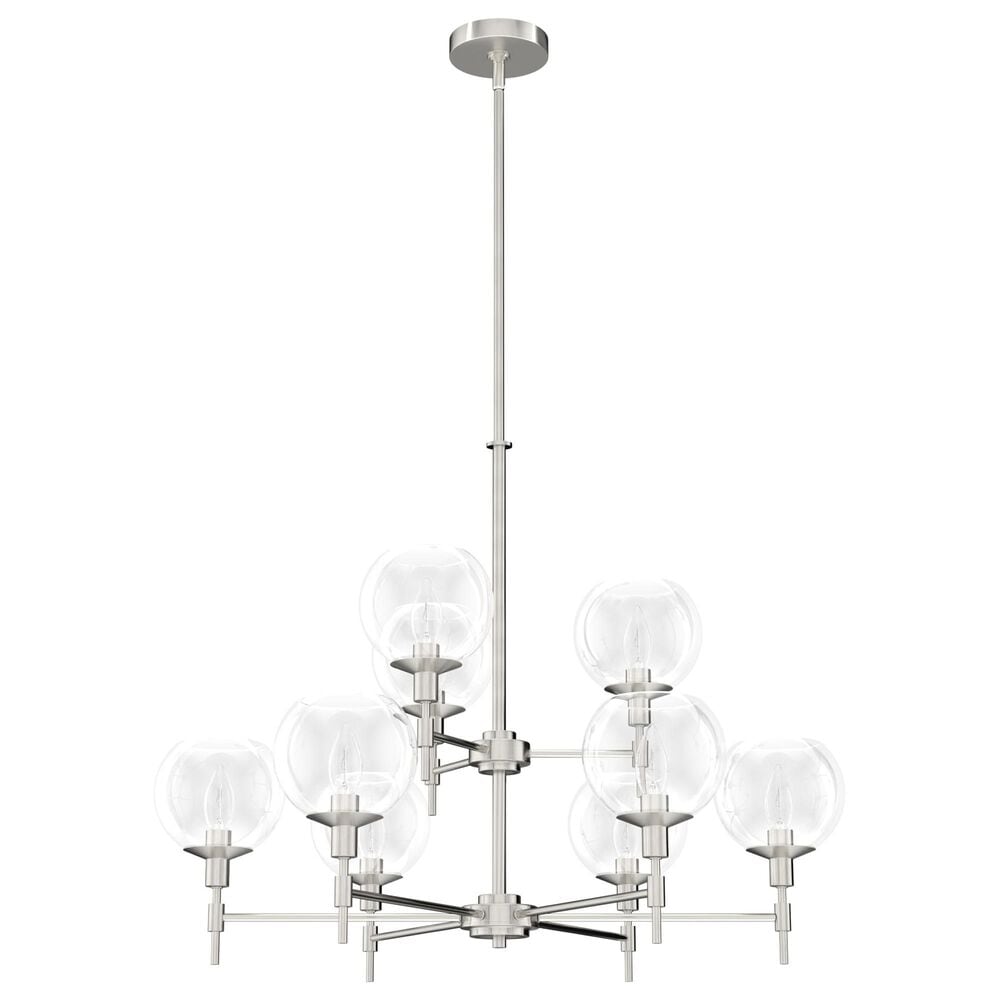 Hunter Xidane 9-Light Chandelier in Brushed Nickel, , large