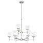 Hunter Xidane 9-Light Chandelier in Brushed Nickel, , large