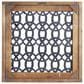 Maple and Jade 19" x 19" Square Home Wall Decor with Trellis Cutouts in Brown and Silver (Set of 4), , large