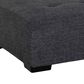 Moore Furniture Collins Square Ottoman with Button Tufts in Mandy Slate, , large
