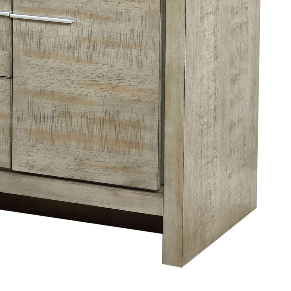 Lexora Home Lafarre 48&quot; Double Bathroom Vanity in Rustic Acacia with 2 cm White Quartz Top and Rectangular Sinks, , large