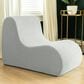 Jaxx Uptown Modern Armless Accent Chair in Boucle Silver, , large