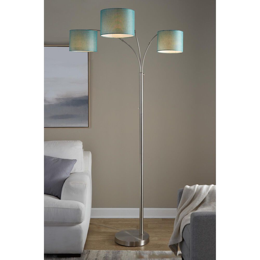 Grandview Gallery Willow Trio Floor Lamp in Brushed Nickel, , large