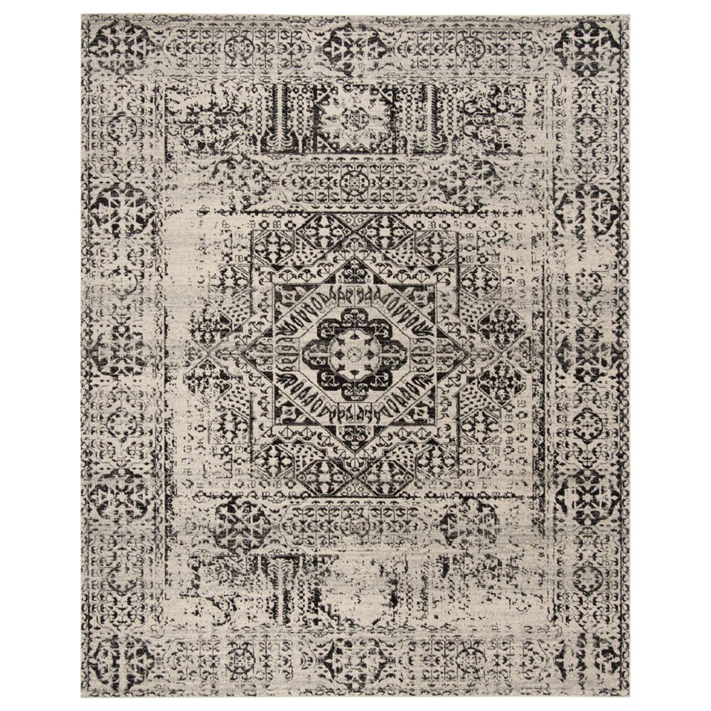 Safavieh Evoke EVK260T 10" x 14" Ivory and Black Area Rug, , large