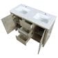 Lexora Home Lafarre 48" Double Bathroom Vanity in Rustic Acacia with 2 cm White Cultured Marble Top and Rectangular Sinks, , large