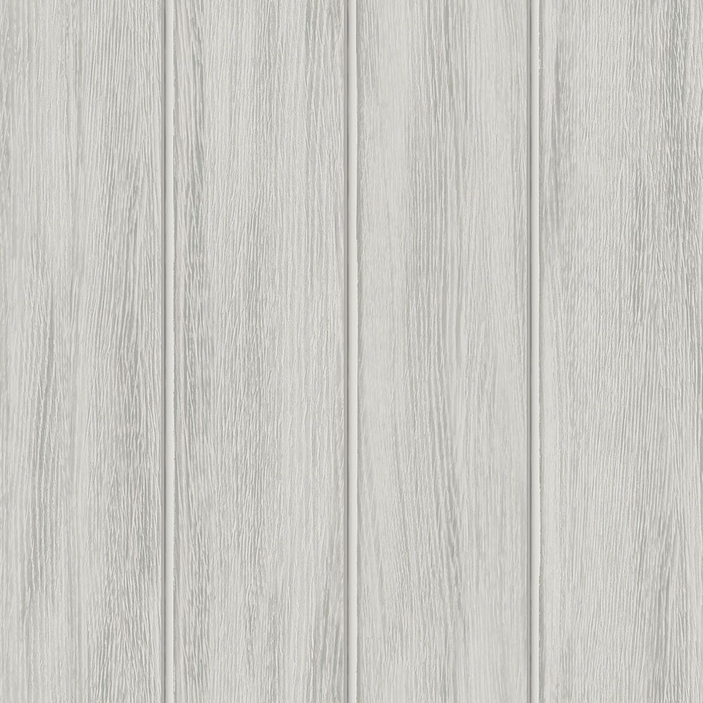 NextWall Wood Panel 216&quot; x 20.5&quot; Peel and Stick Wallpaper in Weathered Grey, , large