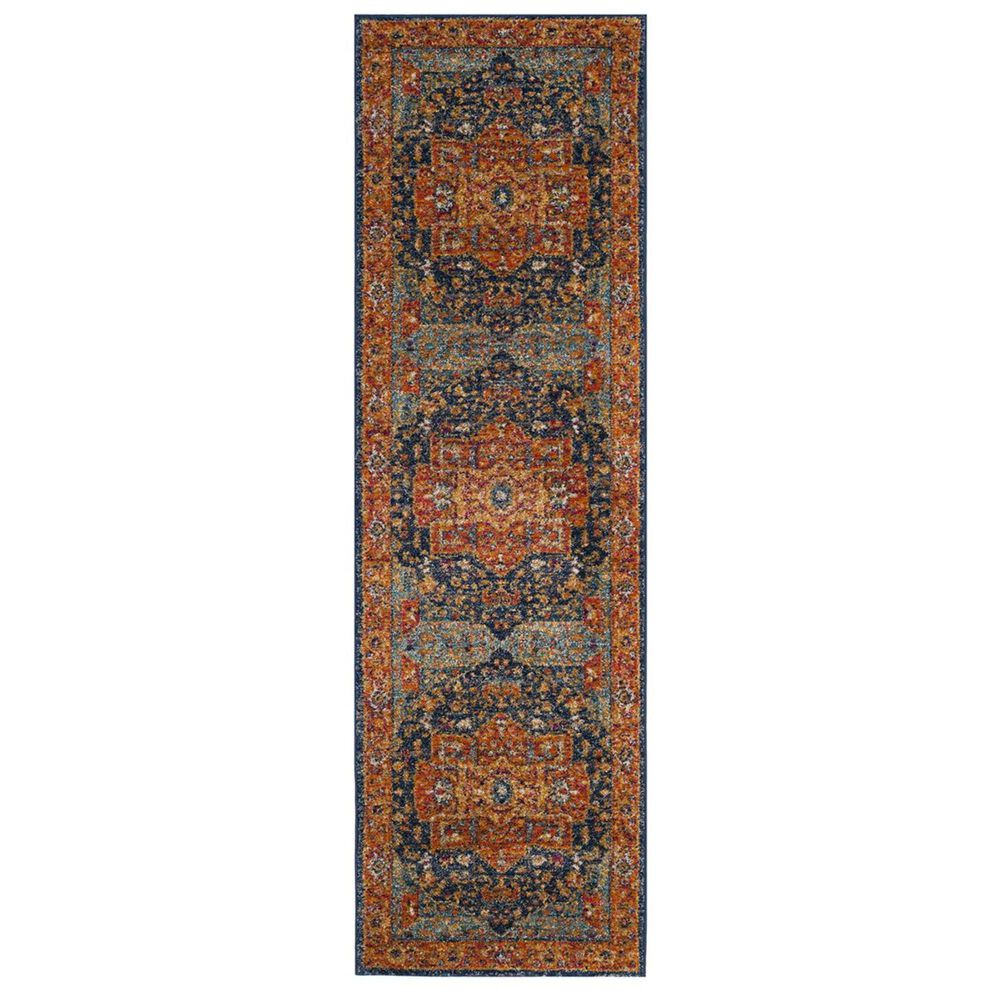 Safavieh Evoke EVK275C-27 2&#39;2&quot; x 7&#39; Blue/Orange Runner, , large