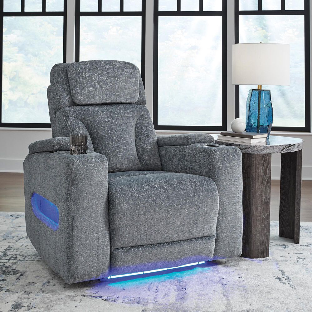 Ashley Forest Lake Power Recliner in Steel, , large