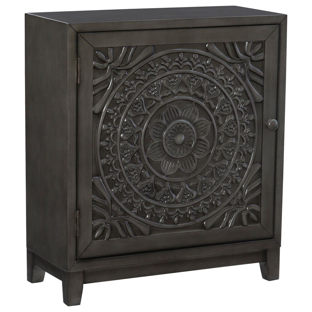 Linon Home Decor Grace Cabinet in Dark Grey, , large