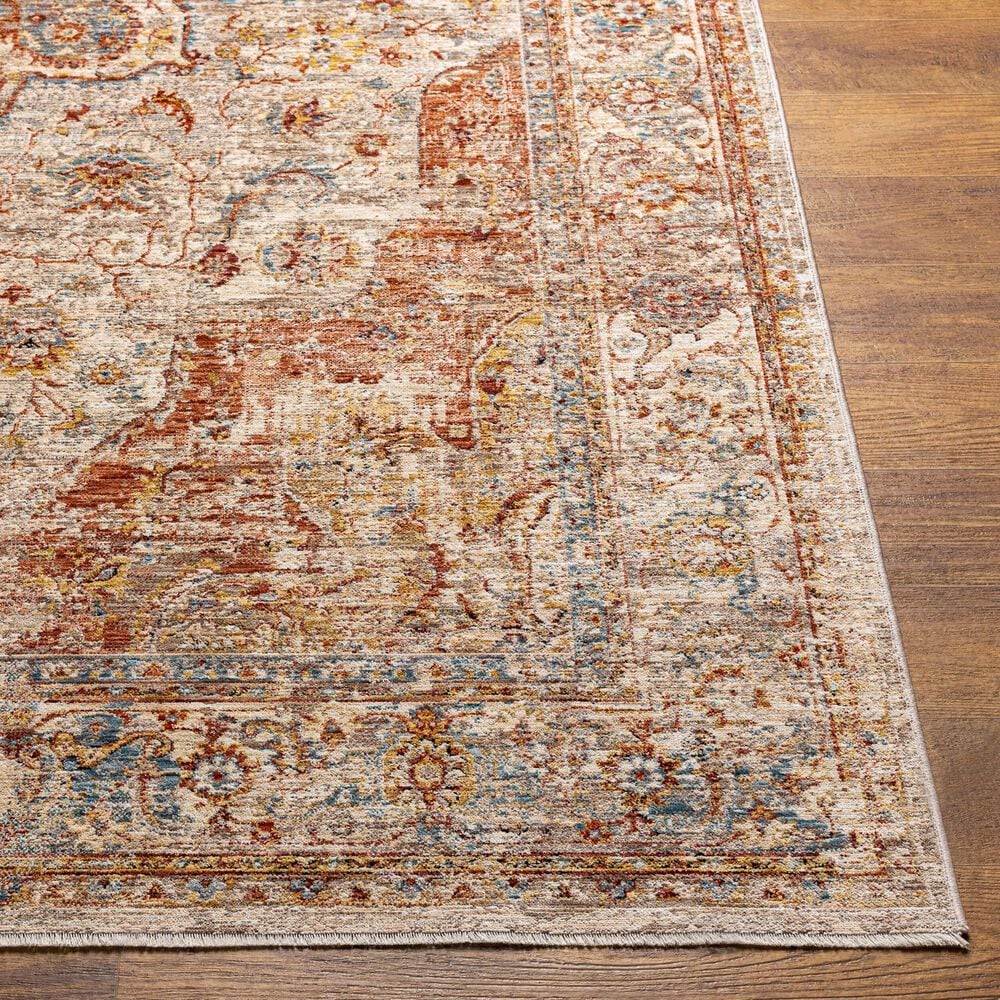 Surya Aspendos 2&#39;7&quot; x 10&#39; Black, Cream, Denim, Ice Blue, Light Beige, Light Gray, Mustard and Rust Runner, , large