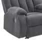 Ashley Observation Power Reclining Loveseat with Console in Steel Velvet, , large